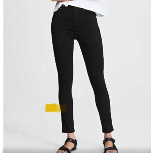 Agolde Black Cotton Blend Roxanne Super High Rise Skinny Leg Jeans Size 28 - Picture 11 of 11